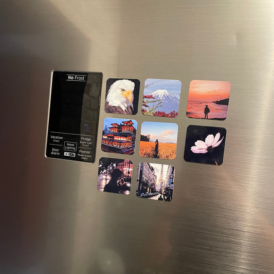 Zestaw 12 magnesów 5×5 cm – Twoje zdjęcia